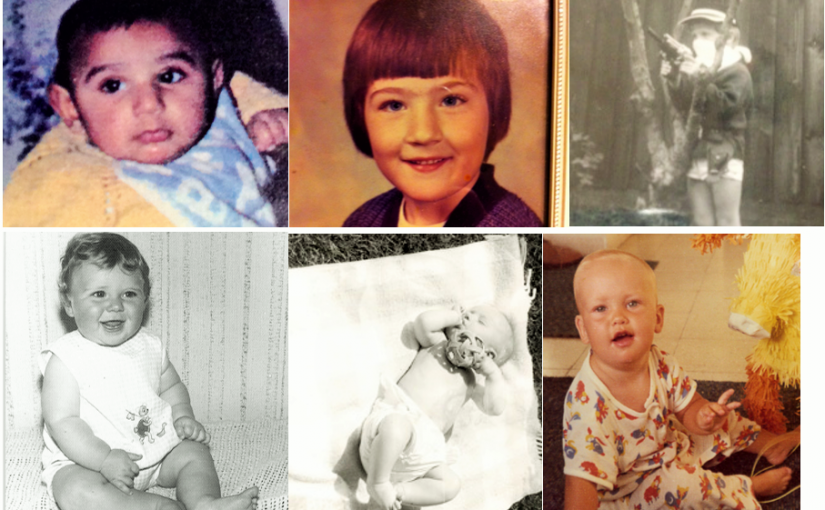 イギリス英語学校の先生たちの小さいころの写真